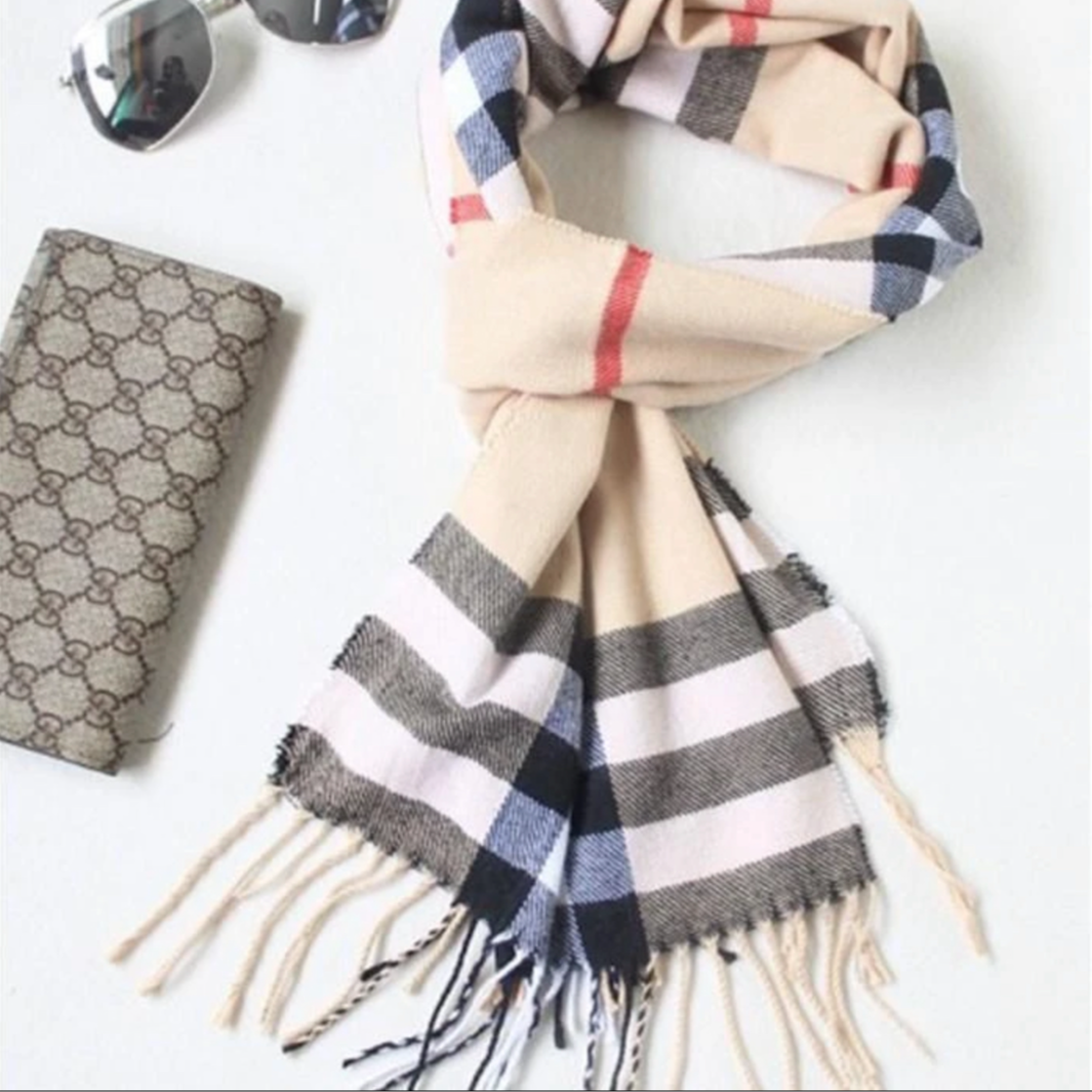 秋冬季秋冬冬季时尚围巾百搭长款格子保暖韩版英伦加厚披肩围巾