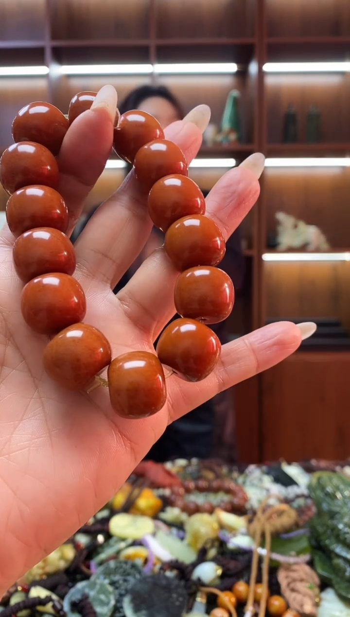 未镶嵌岫玉手串+18