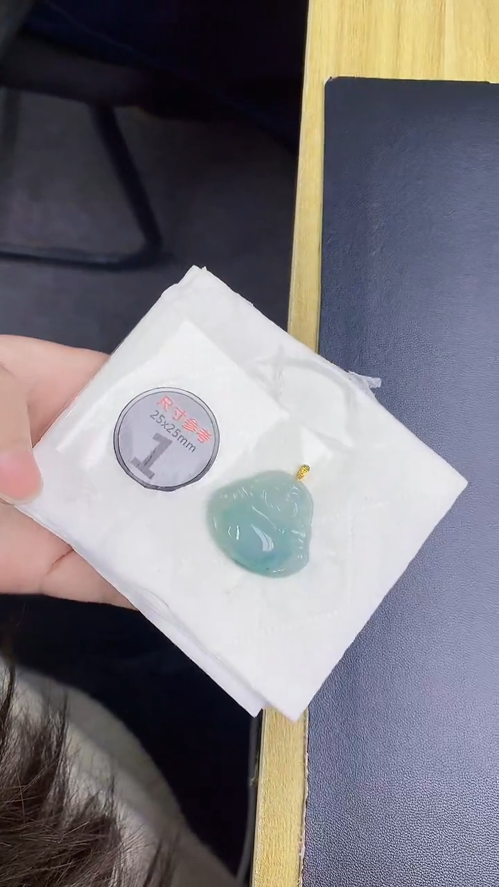 颈饰银S925镀金镶嵌翡翠 天然缅甸A货百元以上9元证书费自理