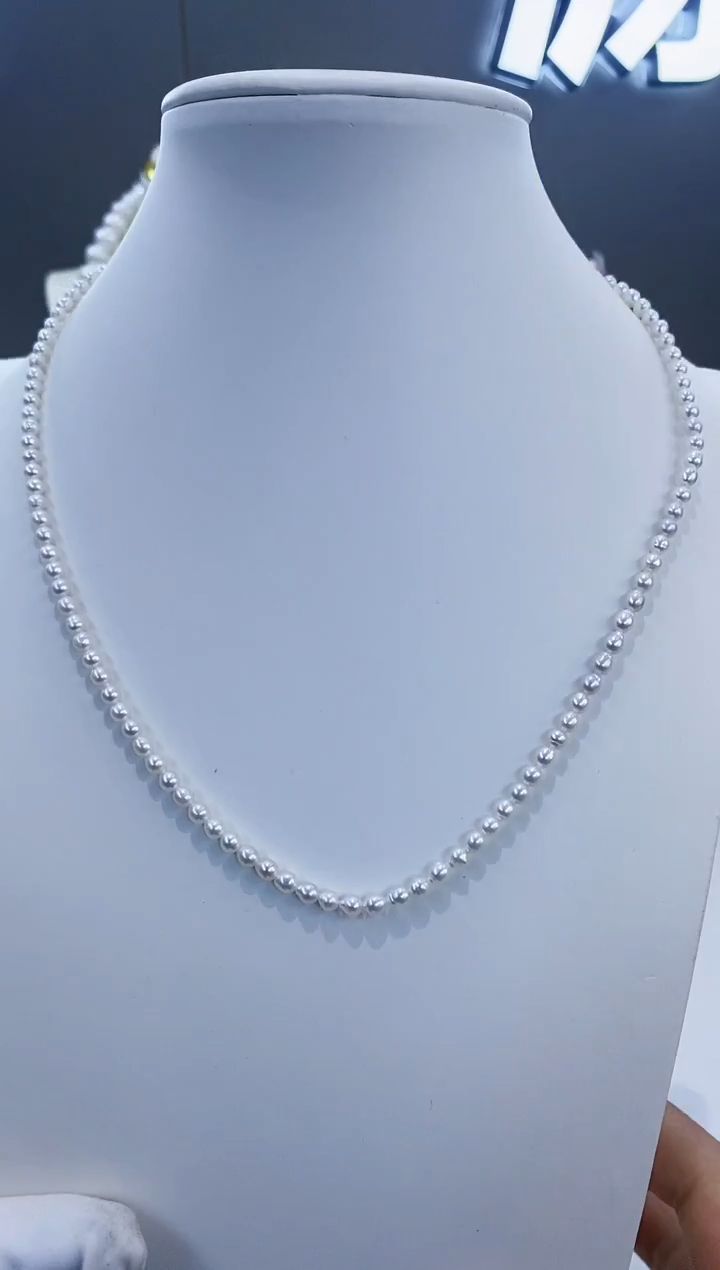 项链未镶嵌淡水珍珠Y淡水小米链3-4