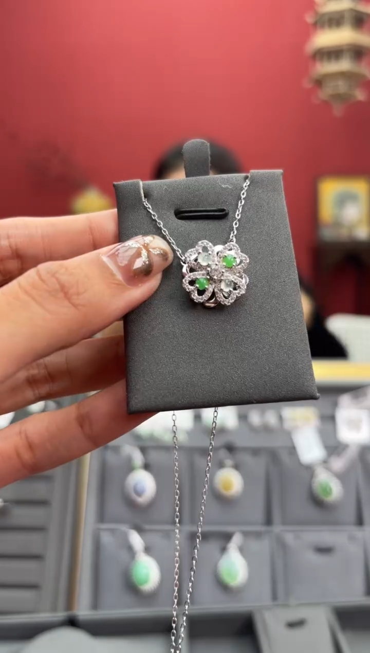 【闪购商品】翡翠颈饰银S925镶嵌481060