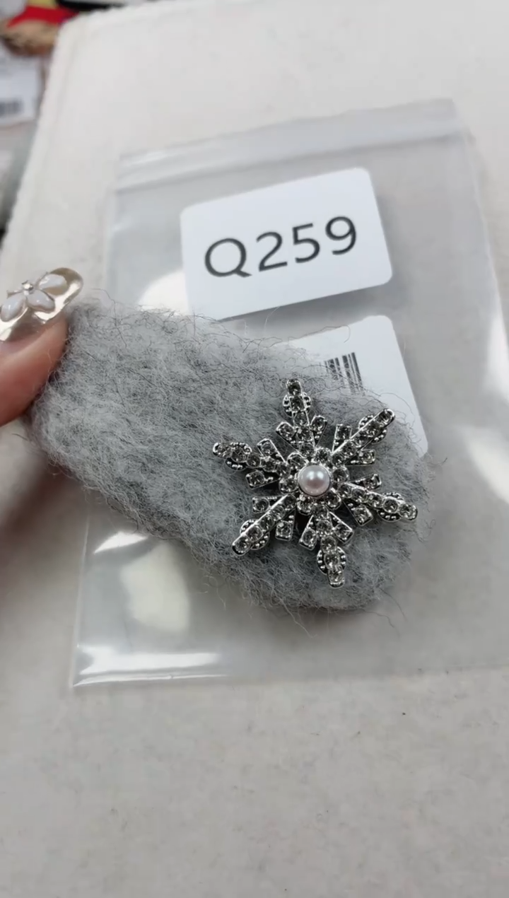 未镶嵌发夹淡水珍珠Q259