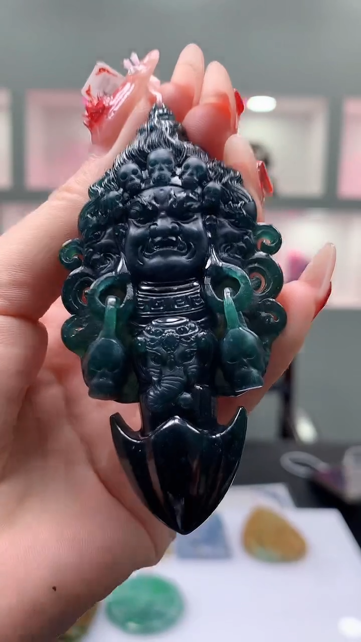【闪购商品】定制翡翠未镶嵌1023y-毛货挂件21