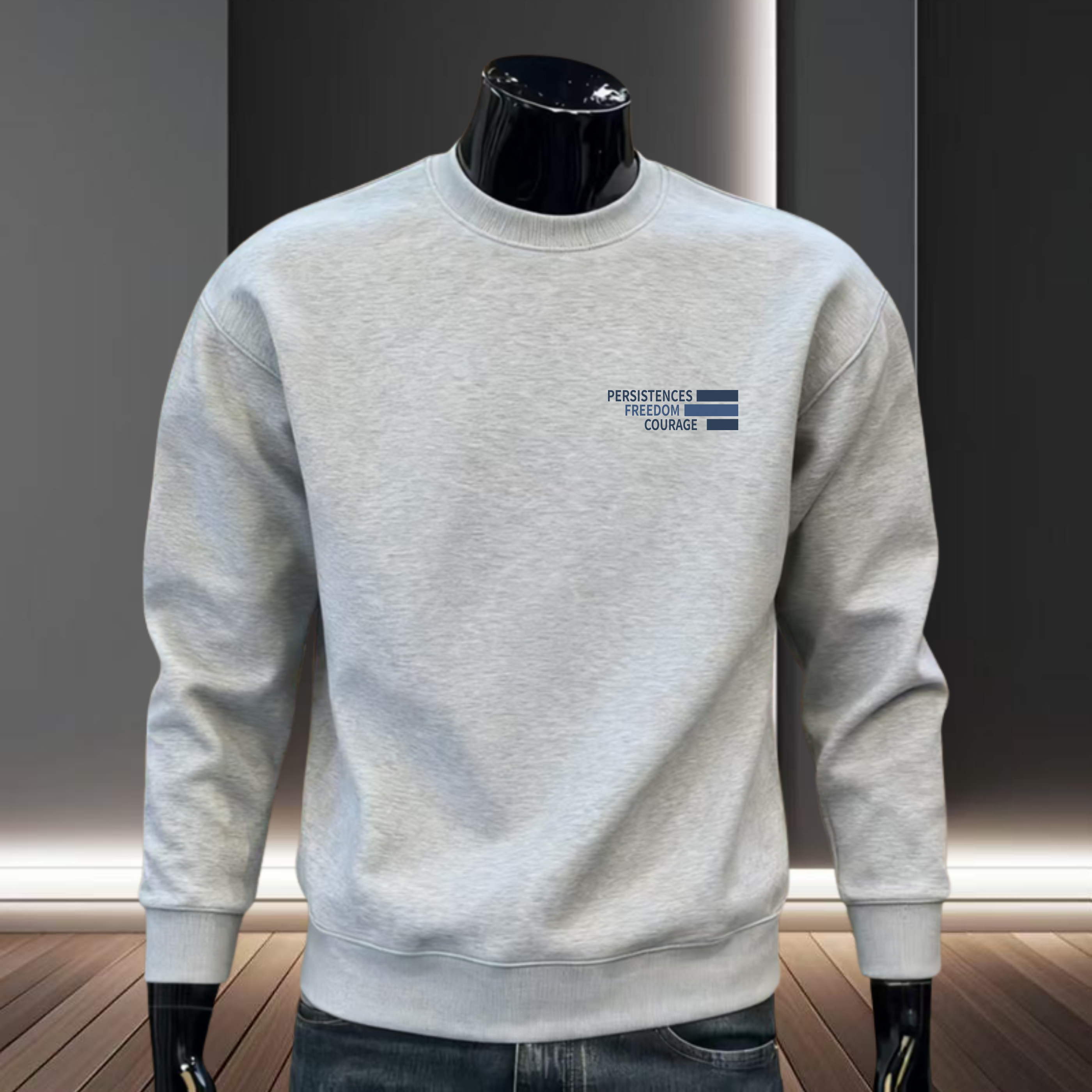 美式重磅圆领卫衣男款秋冬潮牌痞帅百搭男装时尚轻奢休闲长袖打底