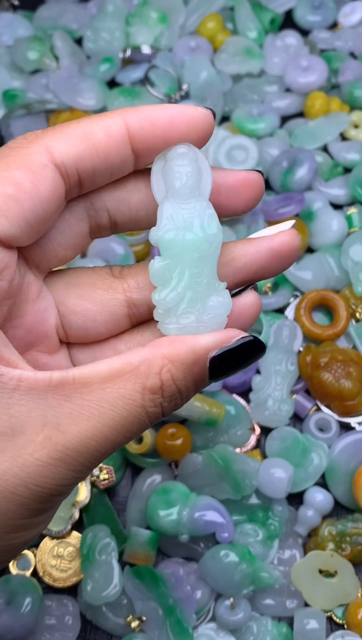 翡翠未镶嵌颈饰天然缅甸翡翠吊坠