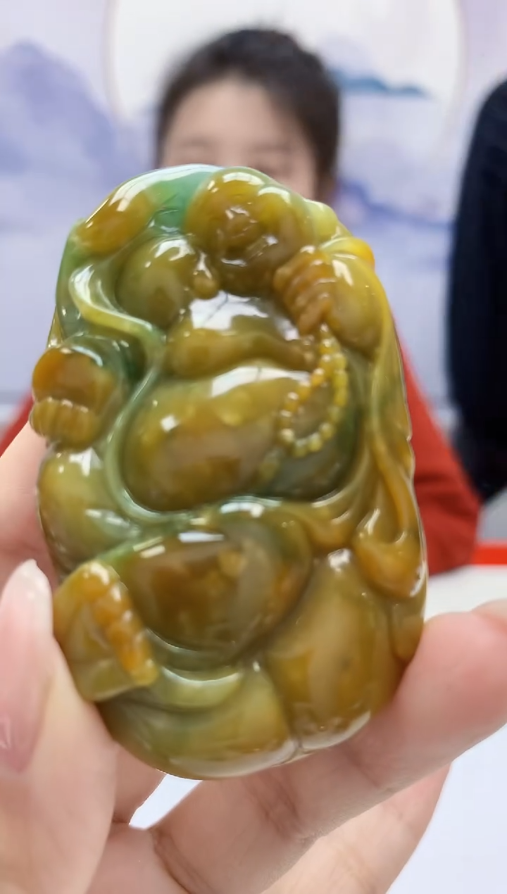 【闪购商品】定制翡翠未镶嵌5156kk-毛货挂件佛192