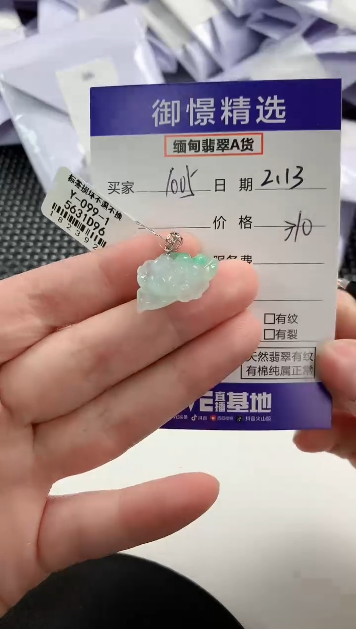 【闪购商品】翡翠颈饰18K金镶嵌9        