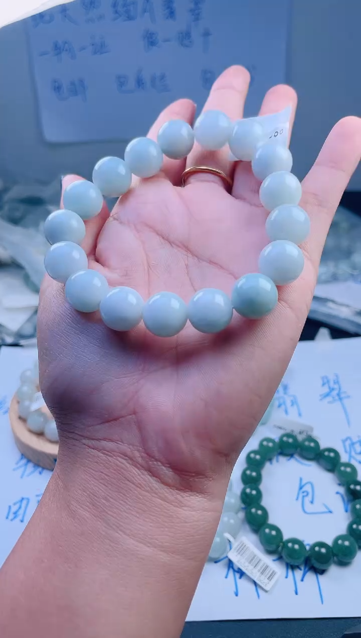 未镶嵌手链翡翠珠串