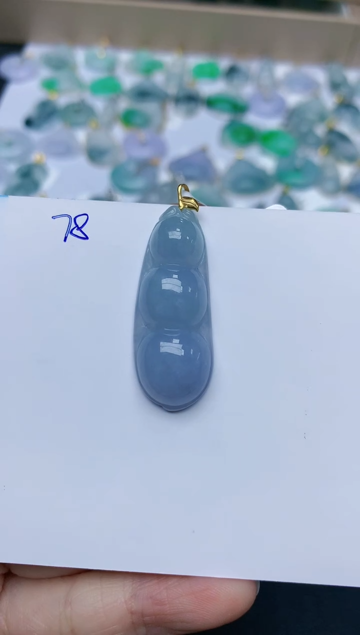 【闪购商品】翡翠颈饰18K金镶嵌天然翡翠A货    