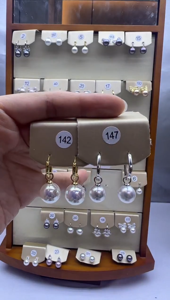 未镶嵌耳饰淡水珍珠142+147