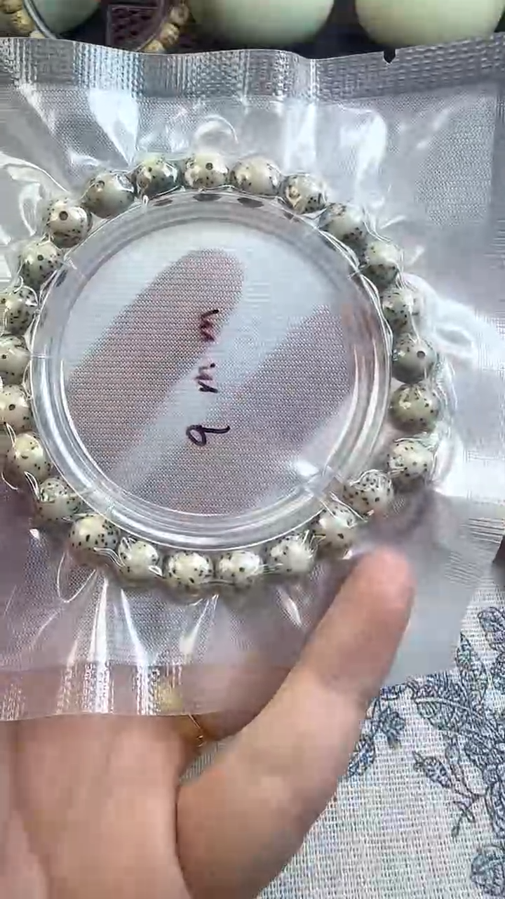 手串星月菩提67石玉料圆珠单圈9mm高透精工福利