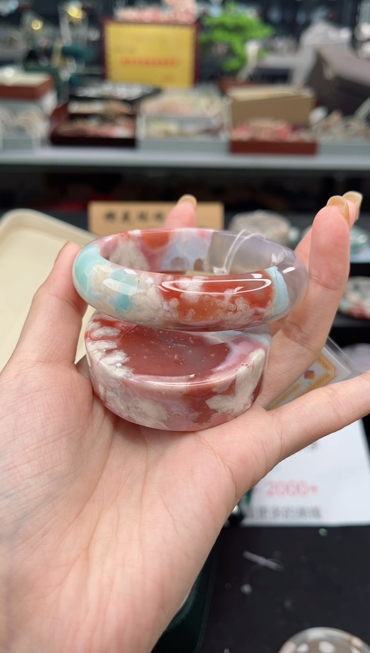 【闪购商品】石英质玉手镯未镶嵌58圈口（赠品镯心）5S9676