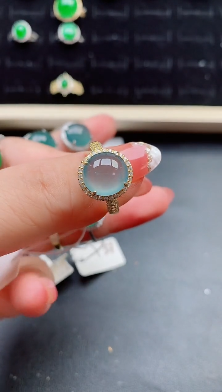 【闪购商品】翡翠戒指银S925镶嵌508805