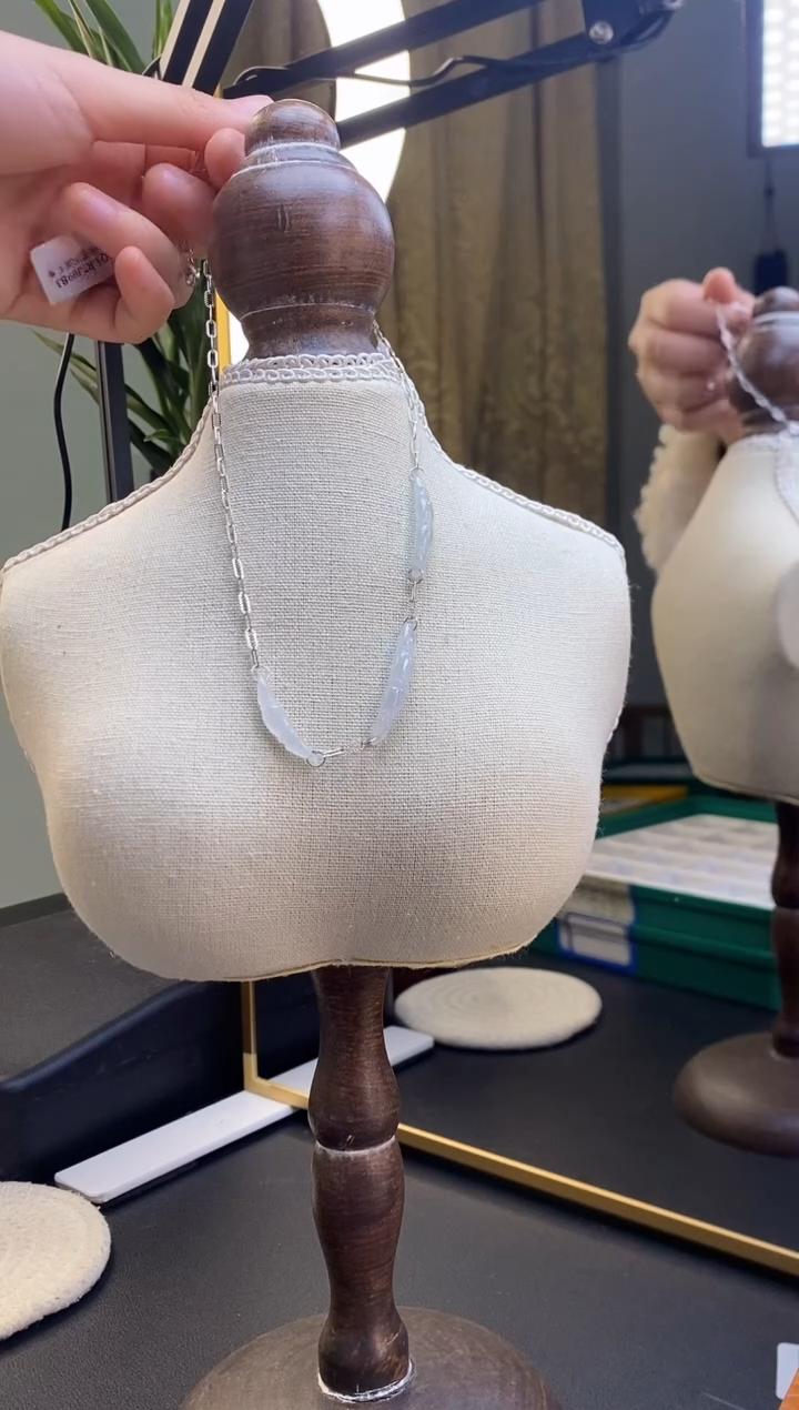 颈饰银S925镶嵌翡翠19442