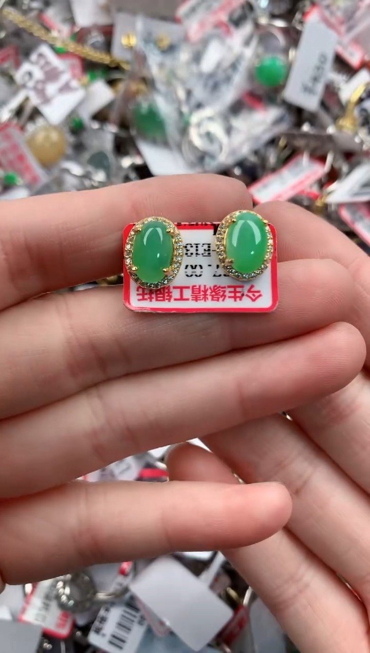 银S925镶嵌戒指翡翠3333----6