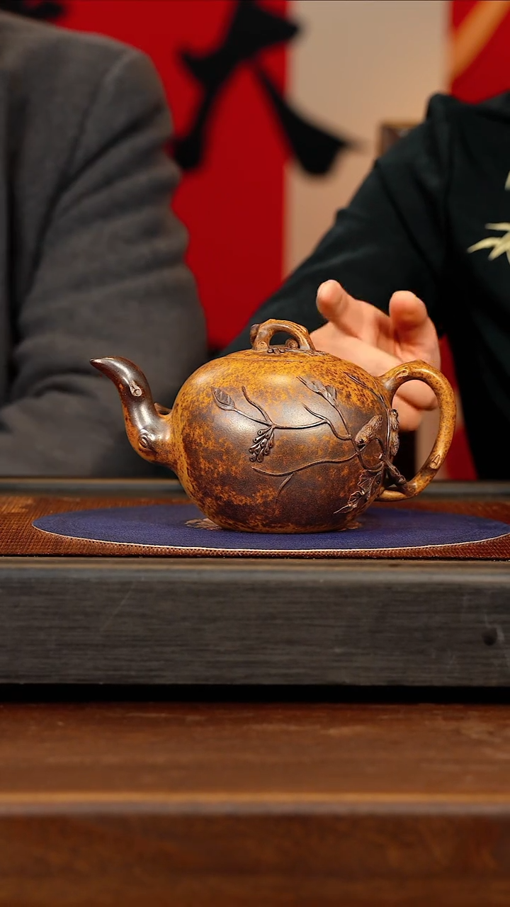 【闪购商品】紫砂茶壶CLQ 隧道窑 松鼠葡萄