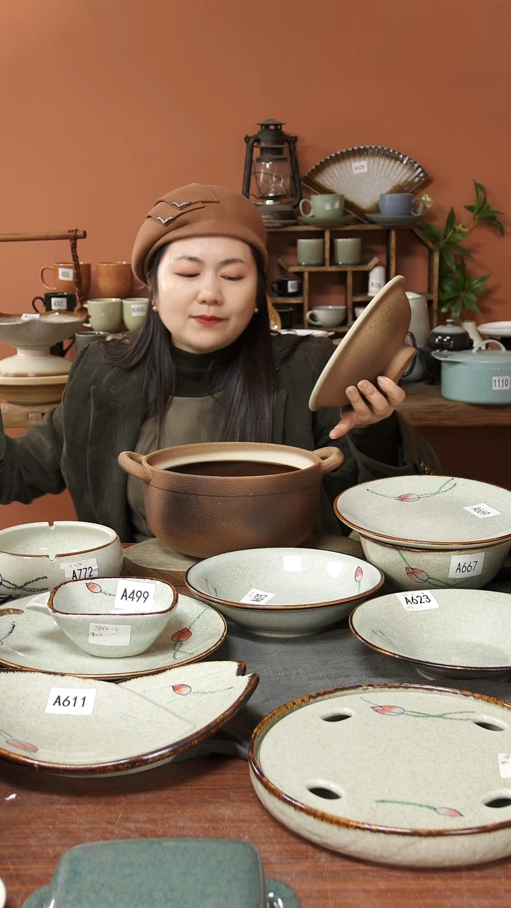 陶瓷A780 一只陶瓷粗陶砂锅颗粒感磨砂大号