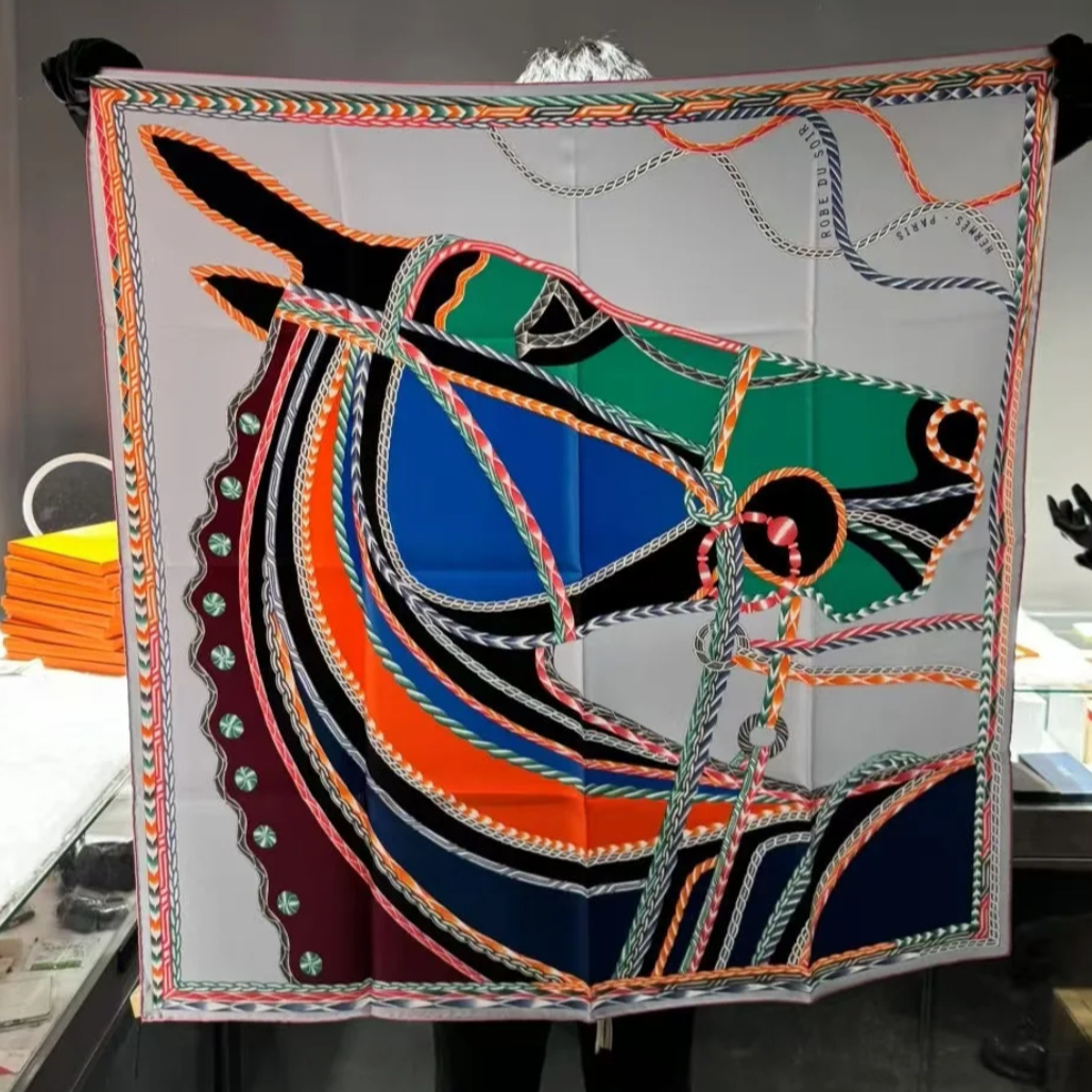 全新未使用 Hermes/爱马仕 佳珊专属 马具披肩 140*140羊绒