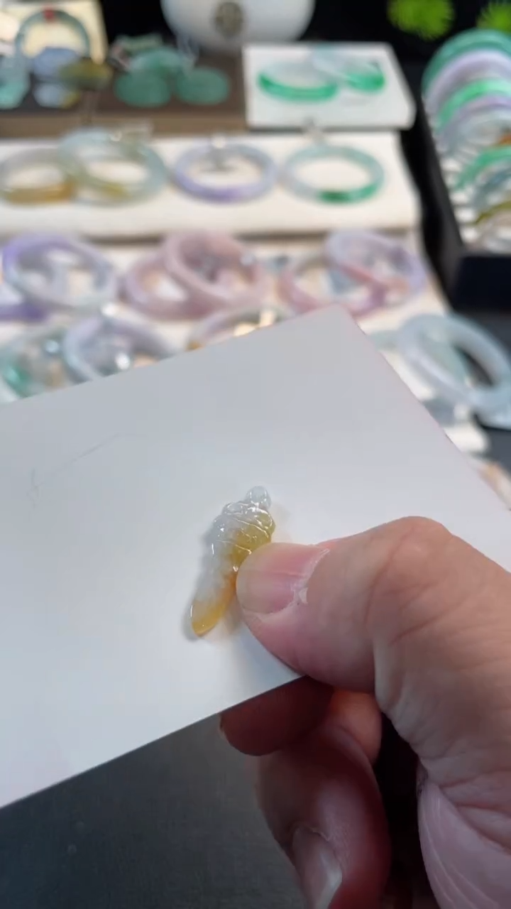 未镶嵌手镯翡翠52 有纹裂