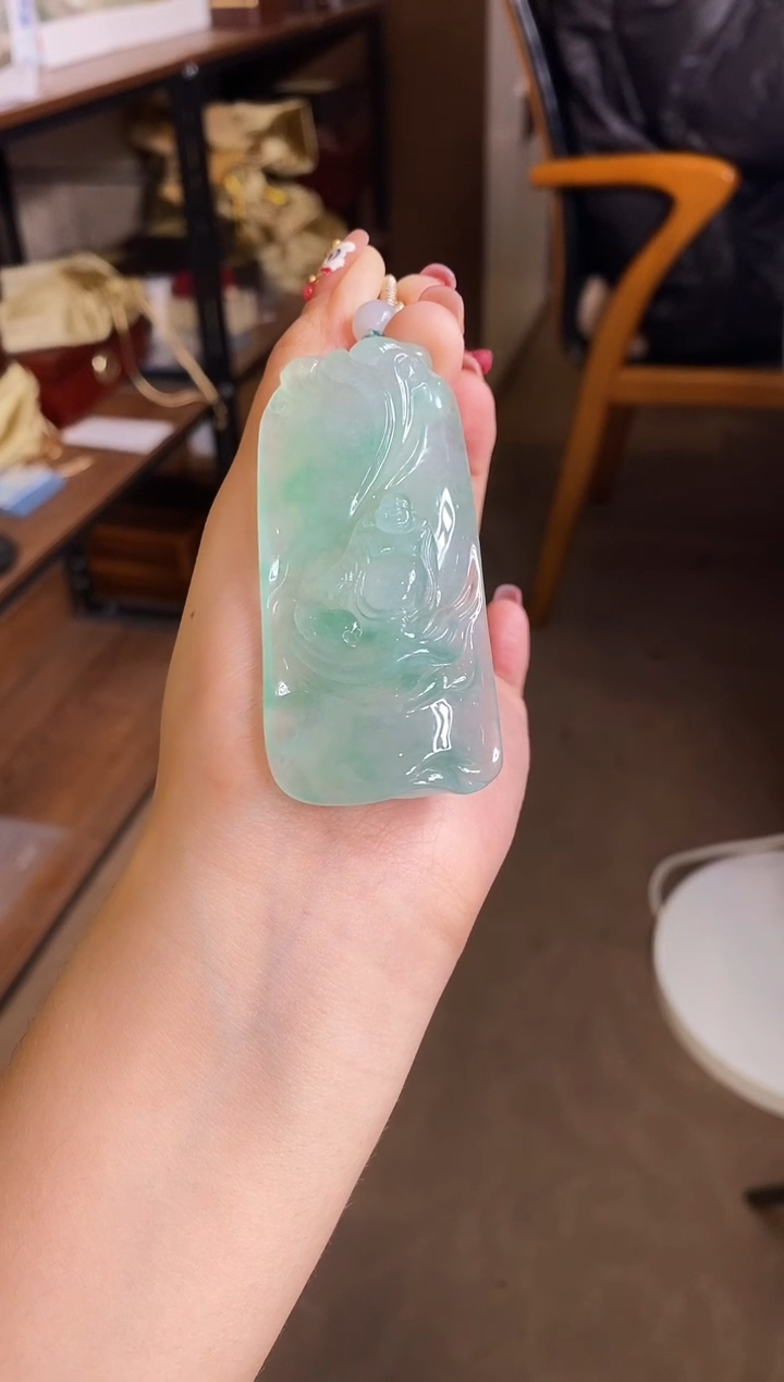 【闪购商品】翡翠颈饰未镶嵌布袋佛