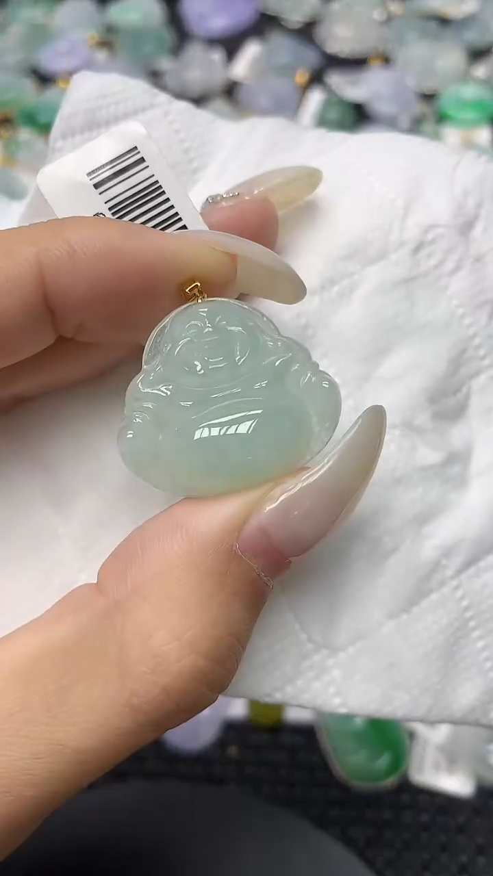 颈饰18K金镶嵌翡翠11111111111