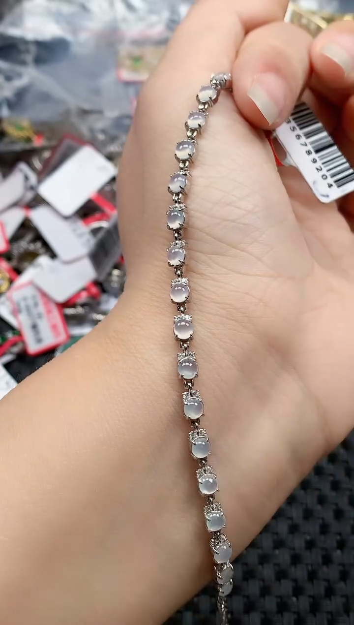 银S925镶嵌戒指翡翠天然A货缅甸翡翠