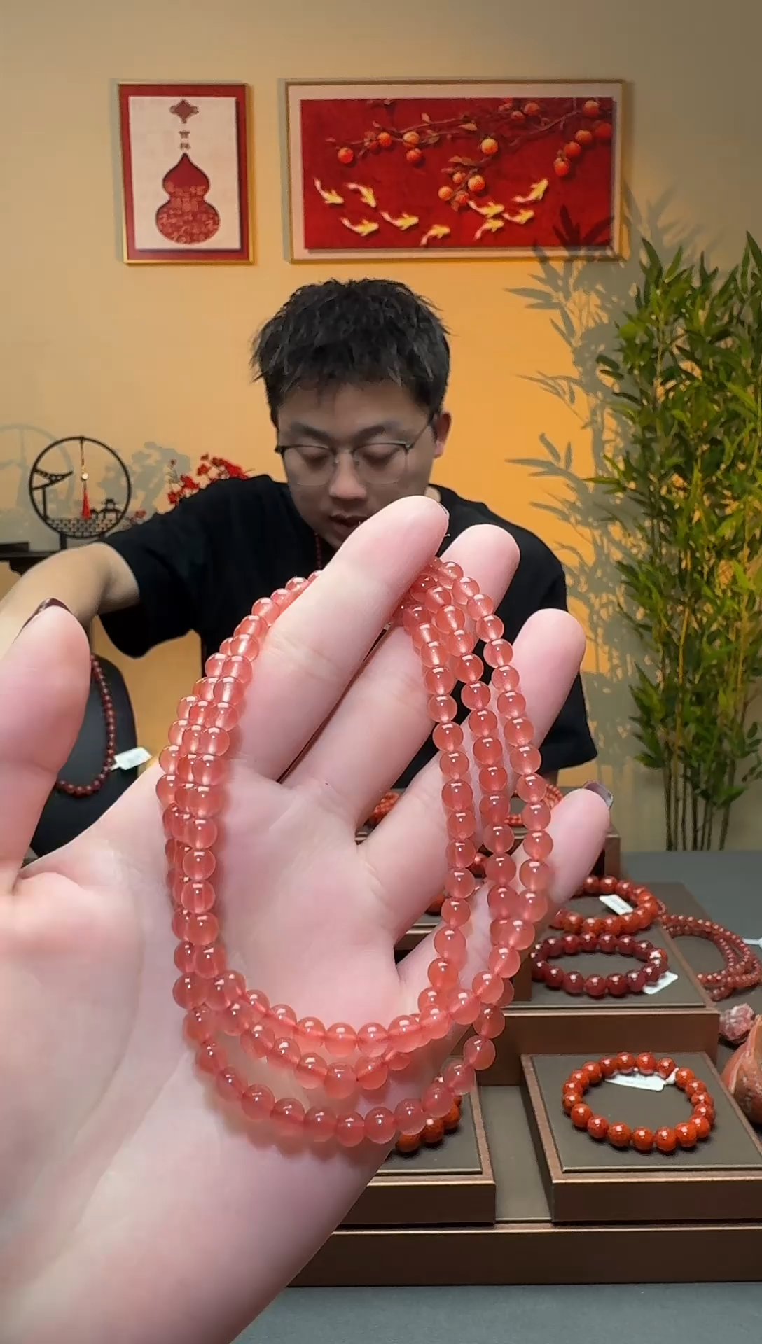 【闪购商品】南红玛瑙手链未镶嵌一条约5mm 多样性发货