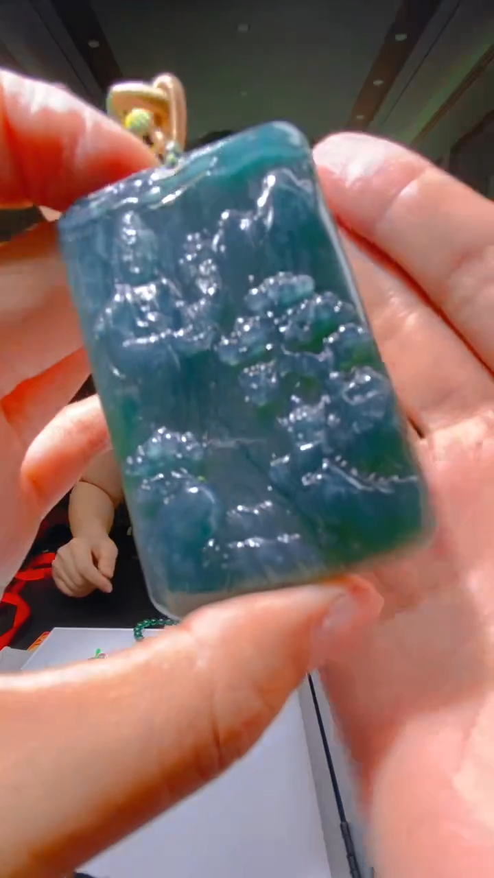 翡翠未镶嵌颈饰7.8DD天然翡翠A货009