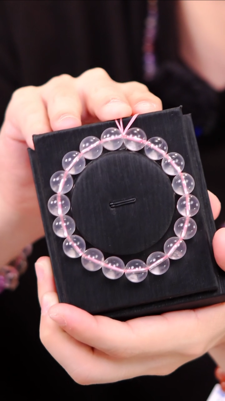 【闪购商品】水晶单圈未镶嵌Q030星光粉晶单圈11mm