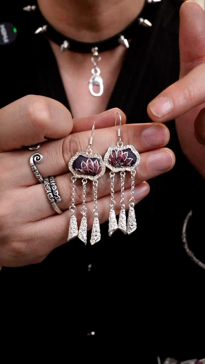 【闪购商品】织绣069非遗手工刺绣耳环