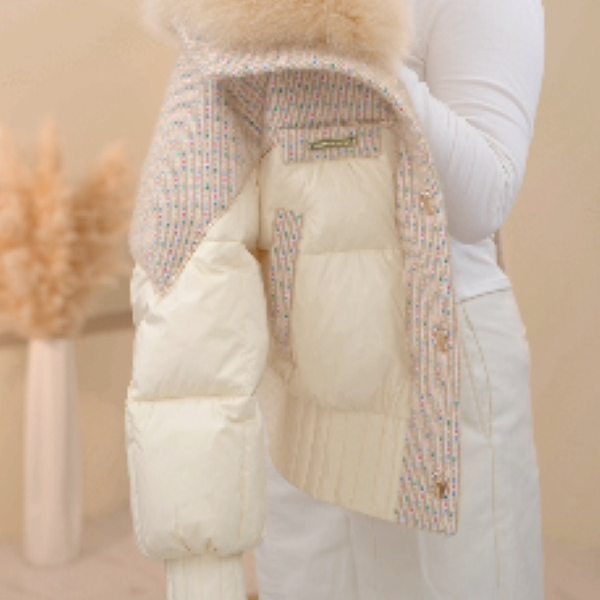 SJ-2025冬季新款设计款大毛领羽绒服