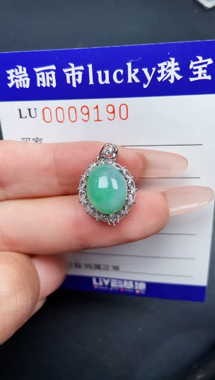 【闪购商品】翡翠颈饰银S925镶嵌9160