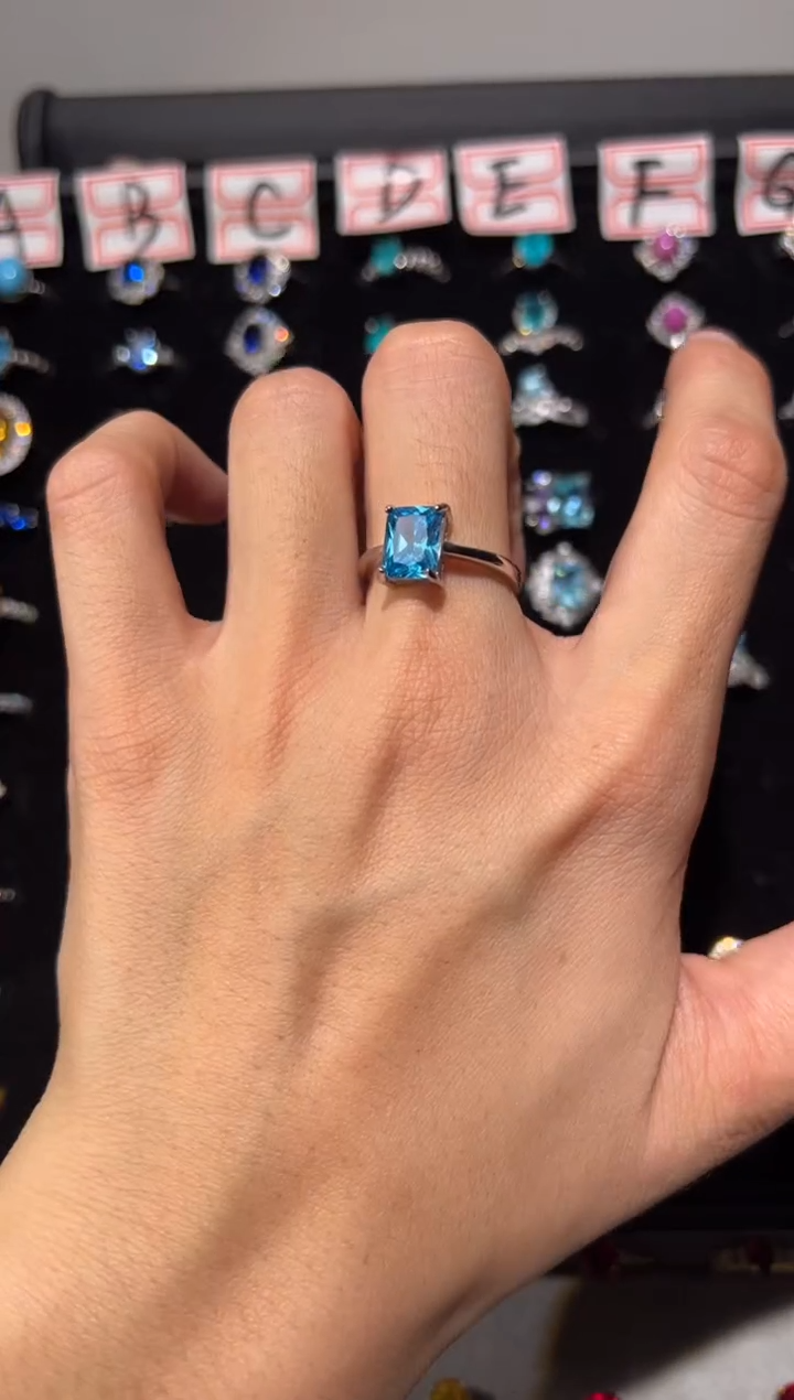 【闪购商品】托帕石戒指银S925镶嵌45631215