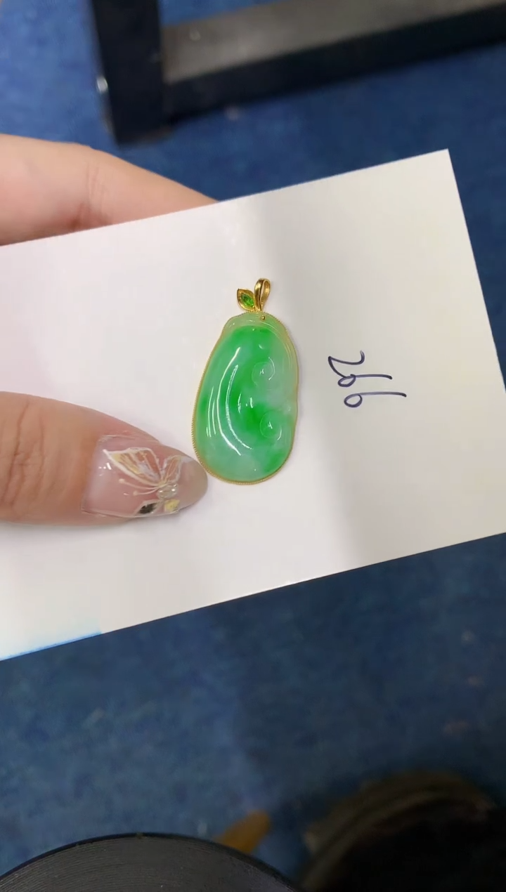 【闪购商品】翡翠颈饰18K金镶嵌00000000000