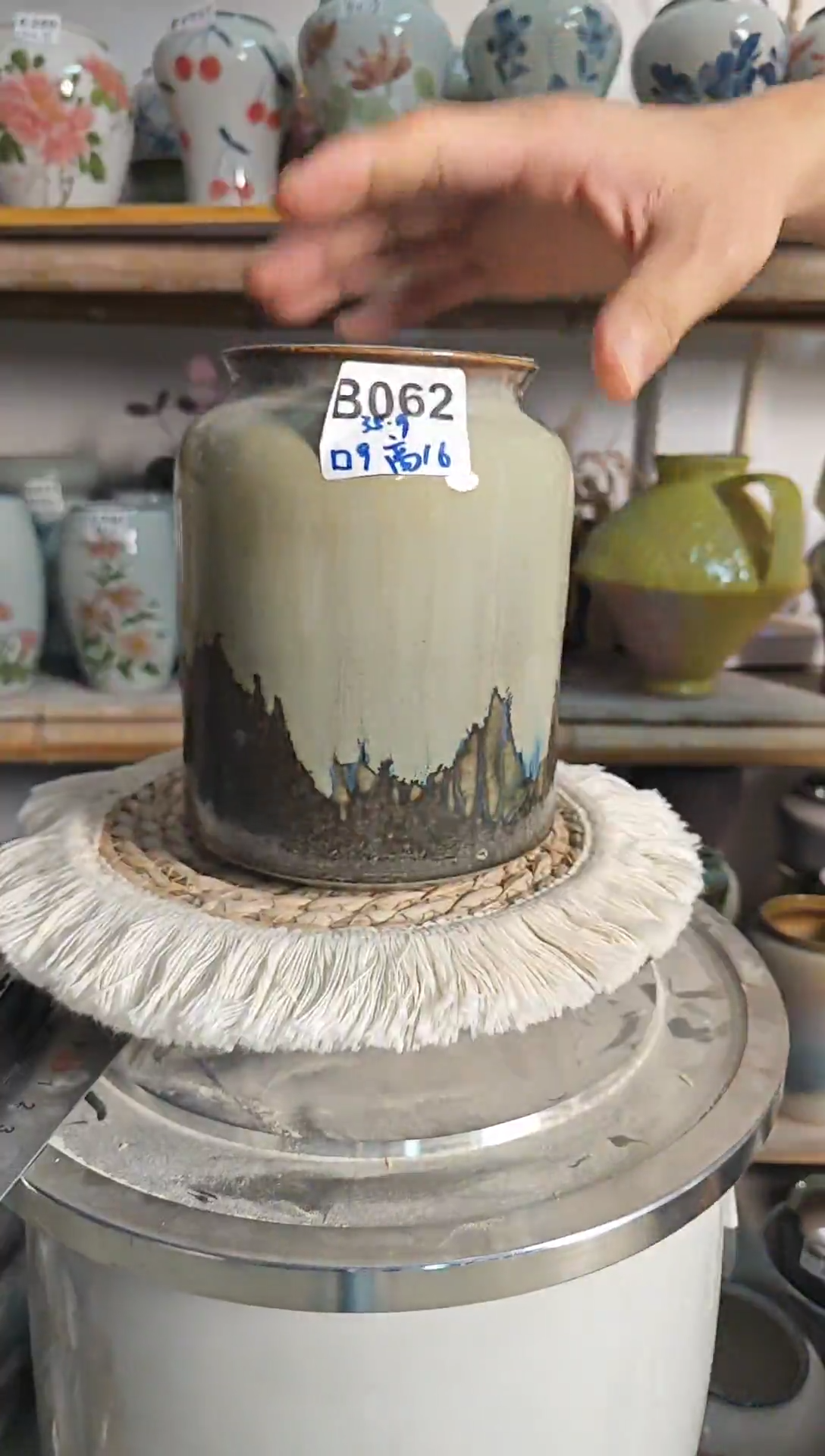  有孔 景德镇花盆  B062