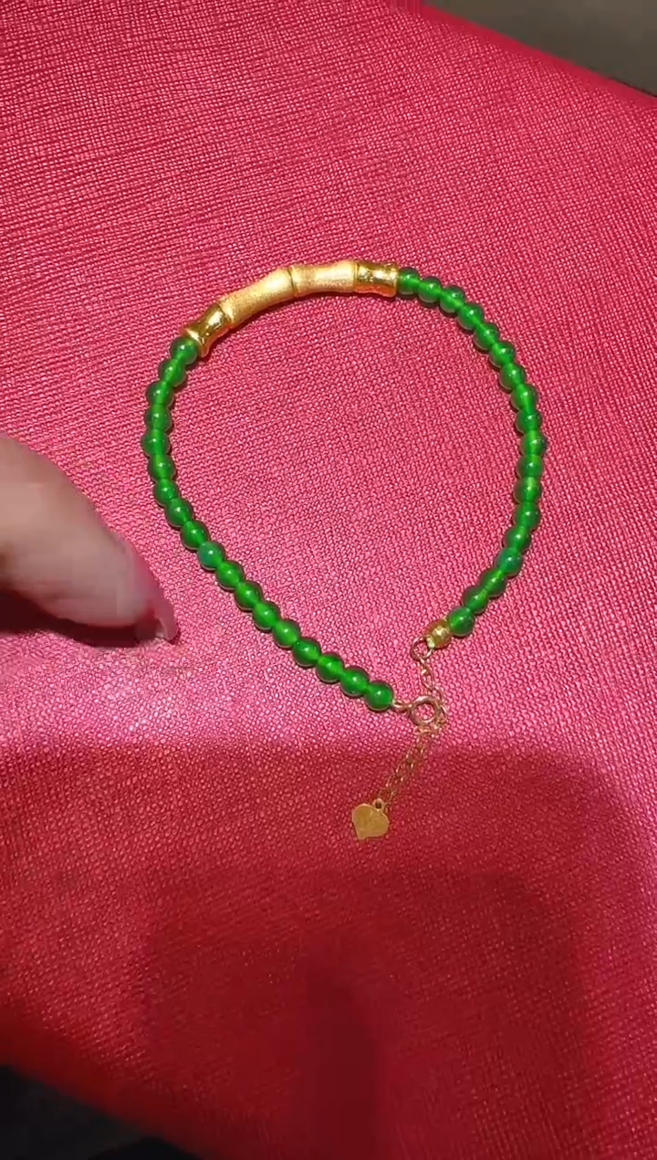 【闪购商品】翡翠手链足金镶嵌022     