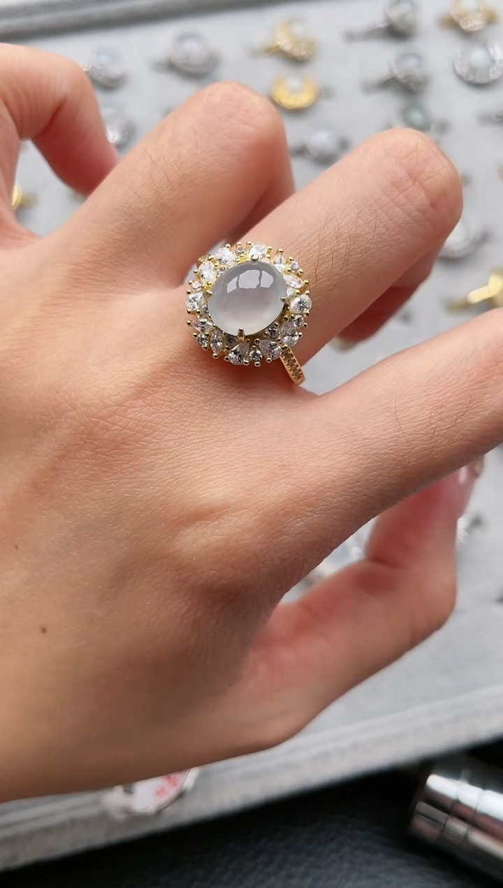 【闪购商品】翡翠戒指银S925镶嵌1111