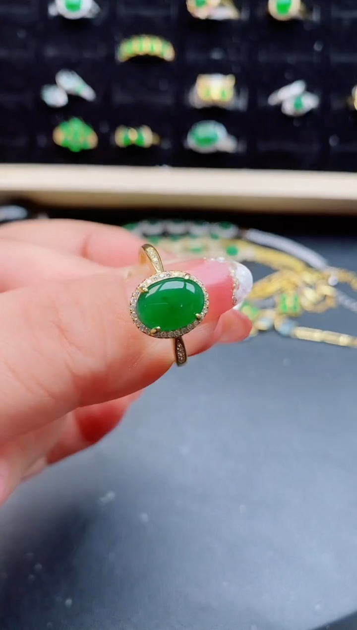 【闪购商品】翡翠戒指银S925镶嵌1212