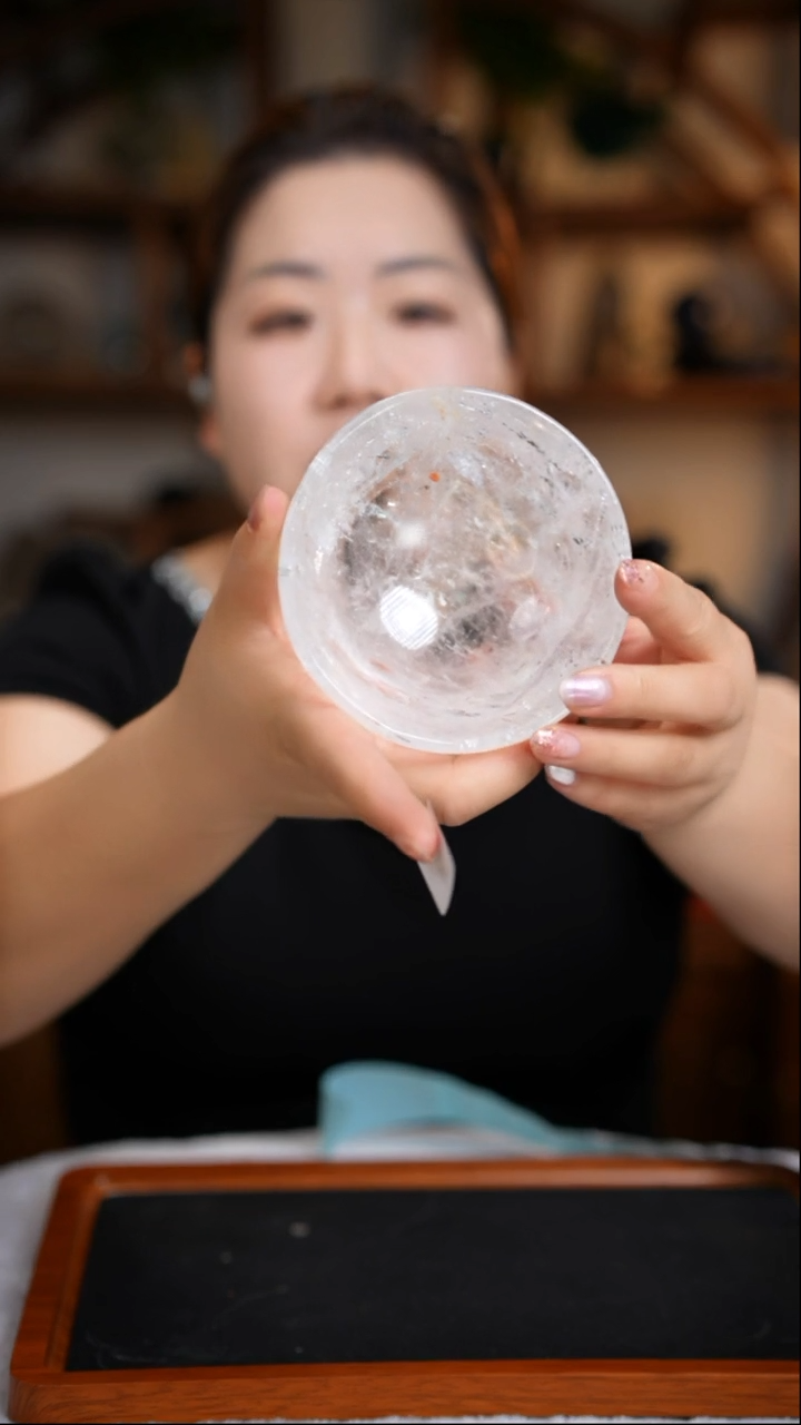 水晶珠宝半成品未镶嵌白水晶碗D178