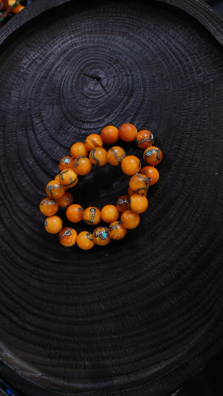 未镶嵌琥珀裸石13mm手串（多样性发货一件）