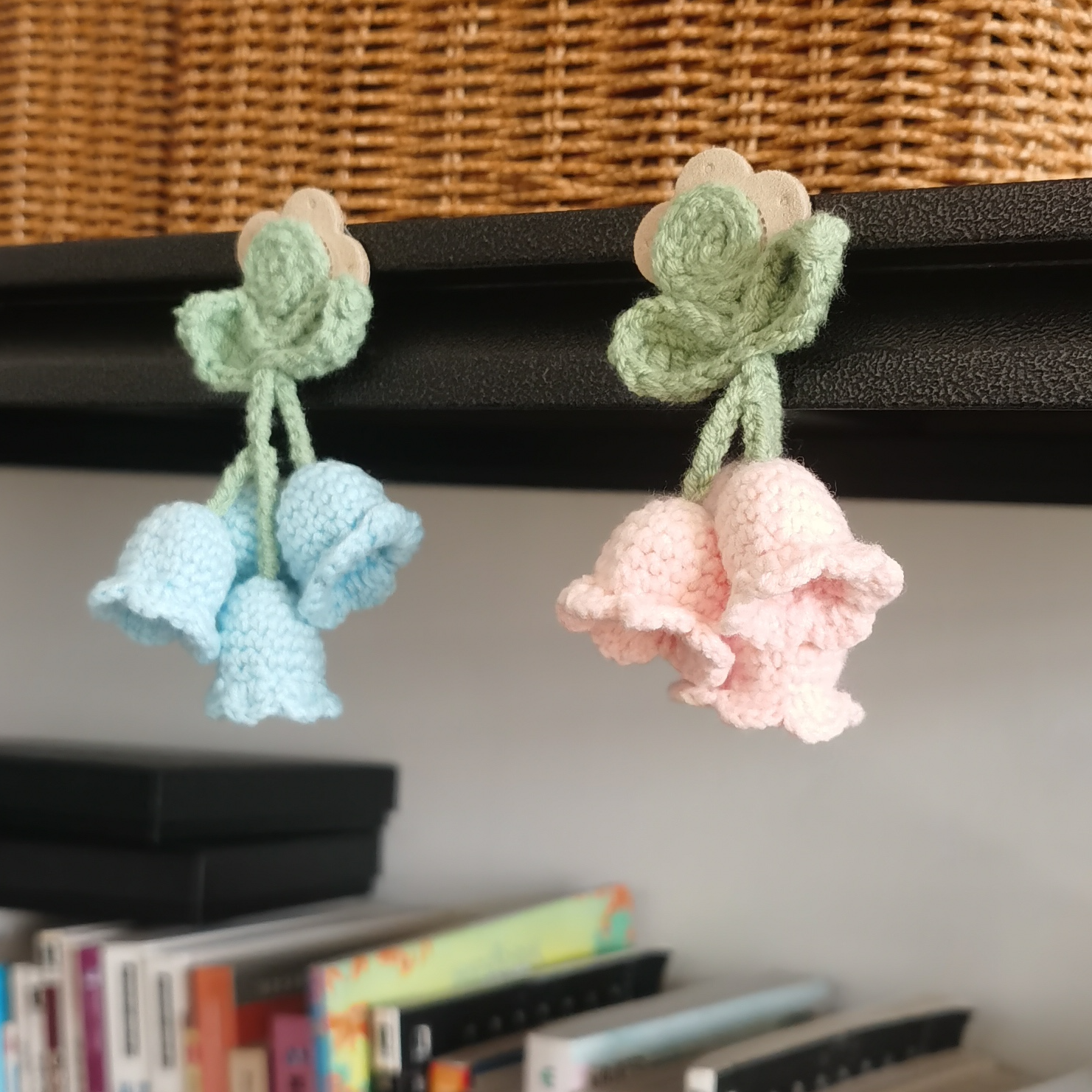 手工蓝铃花冰箱贴毛绒玩具