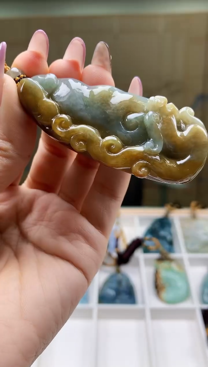 定制翡翠未镶嵌4898ty-毛货挂件97