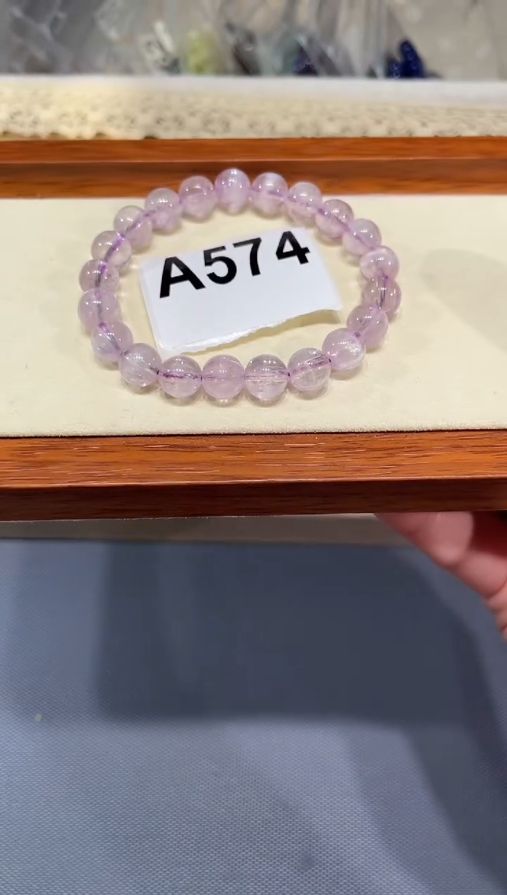 未镶嵌锂辉石手链A574 紫锂辉 9