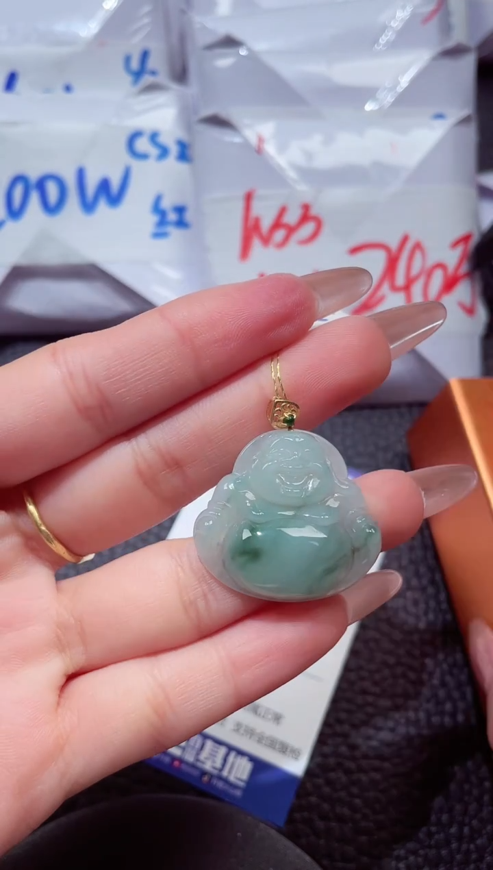 颈饰18K金镶嵌翡翠236