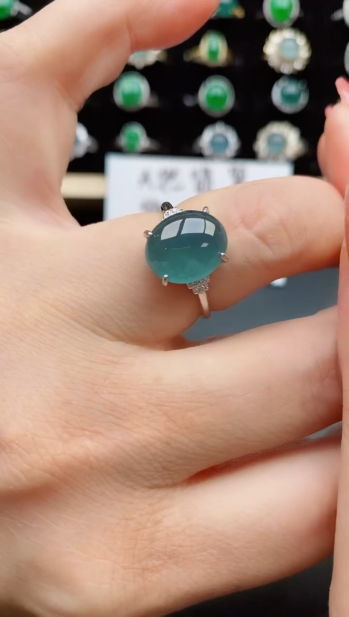 【闪购商品】翡翠戒指银S925镶嵌11111