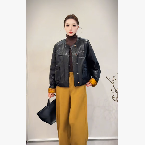 吉米赛欧【皮衣双面穿羽绒 】9L2555619 时尚羽绒服