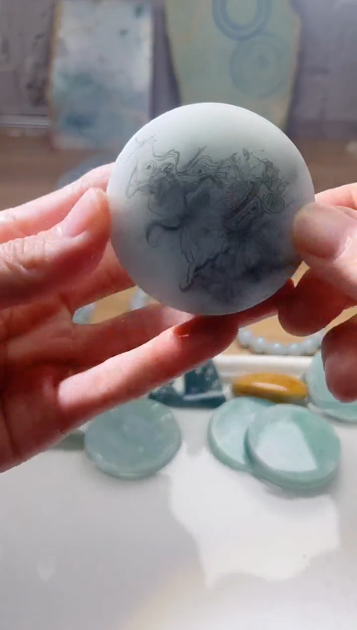 裸石翡翠翡翠a货正品玉石古陈001