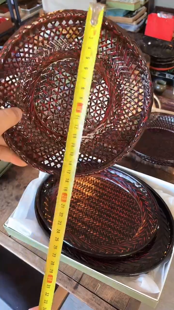 32.蓝胎漆小篮子18公分