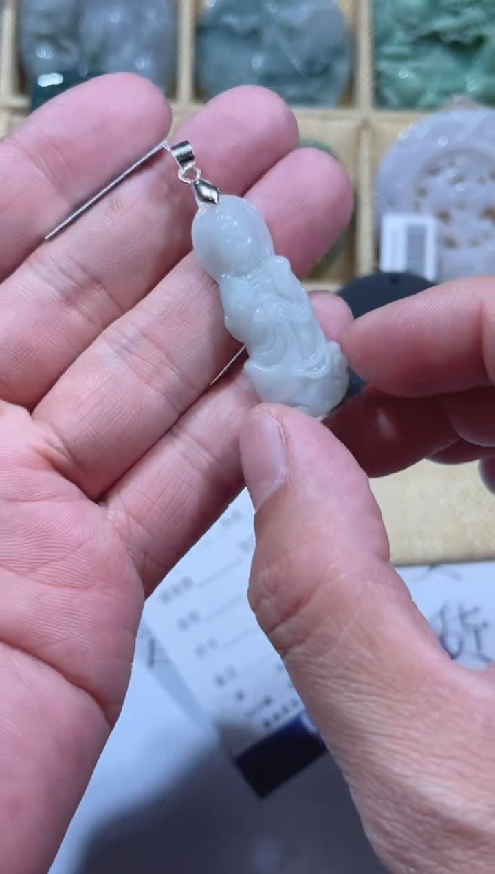 【闪购商品】翡翠颈饰未镶嵌天然缅甸A货翡翠（多样性发货）观音