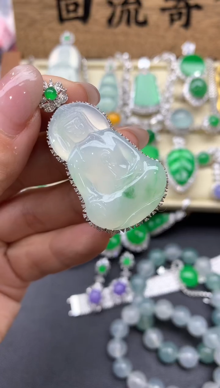 【闪购商品】翡翠颈饰18K金镶嵌571-中国好珍宝